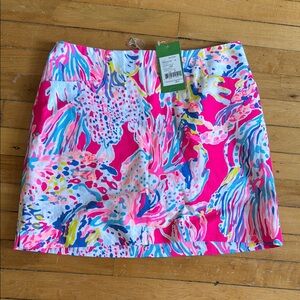 Lilly Pulitzer Pink and Blue Mini Pencil Skirt
